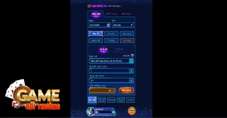 Xổ số - Lô đề và các loại game khác có mức ăn cược khủng